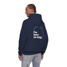 Load image into Gallery viewer, LivingWorks "Questions about suicide?" HELPER hoodie