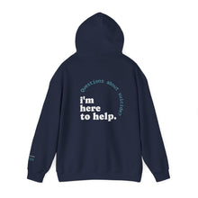 Load image into Gallery viewer, LivingWorks "Questions about suicide?" HELPER hoodie